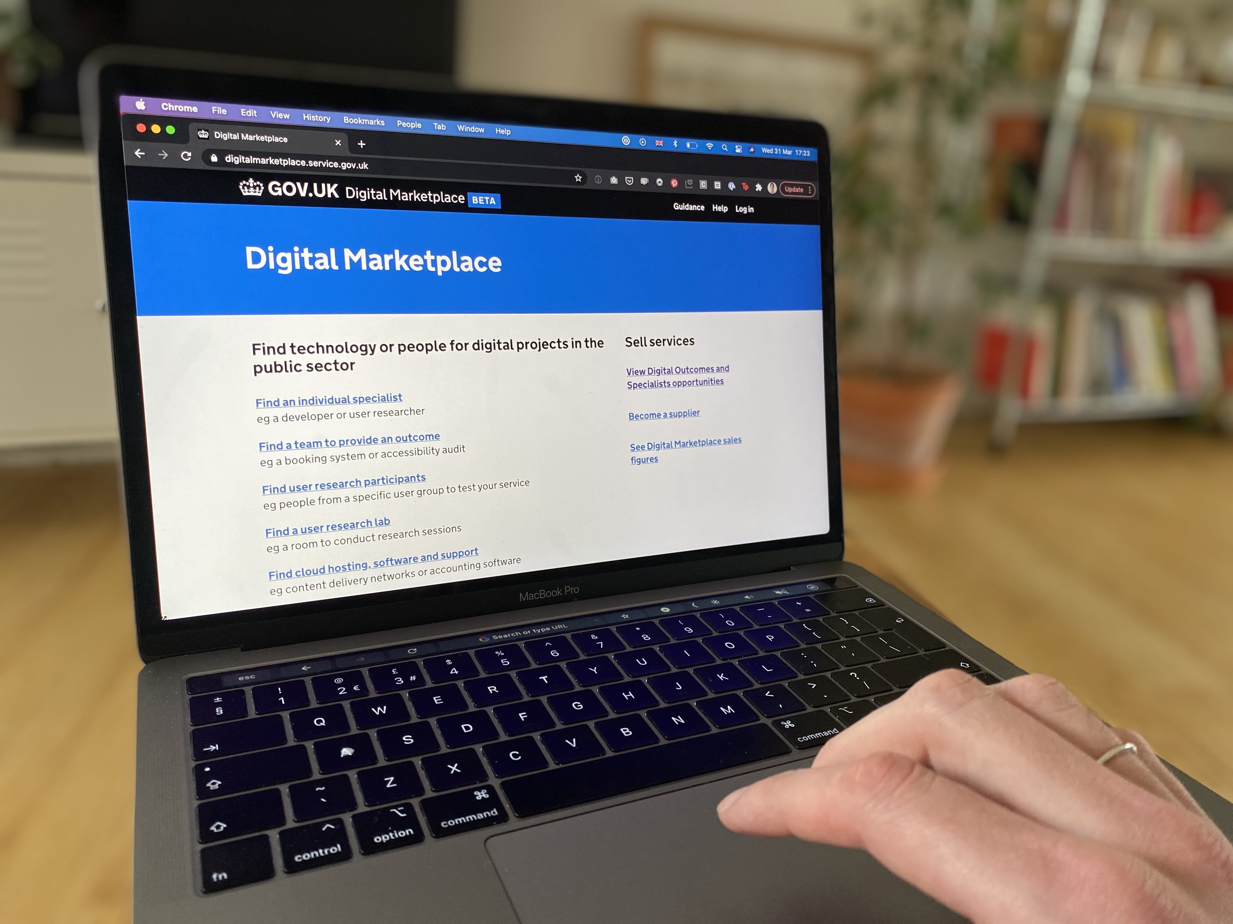 The Digital Marketplace homepage